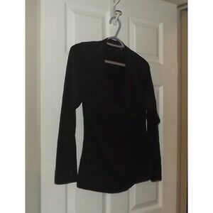 Calida Long Sleeve Natural Luxe Shirt Womens S  Black Tencel Stretch Switzerland